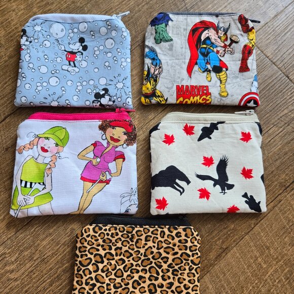 Crafty & Posh Themed Zippered Coin Pouches - Picture 2 of 7